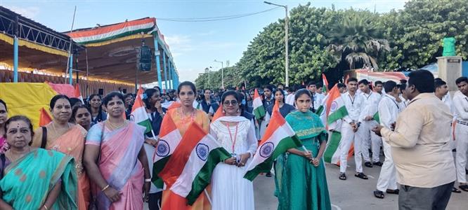 Har Ghar Tiranga - students rally conducted by School Education and Department of Art and Culture