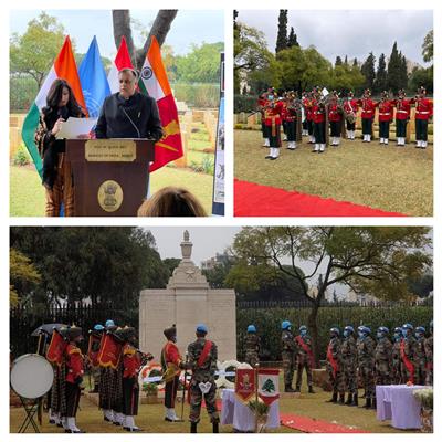 Wreath laying ceremony organized at Common Wealth War Cemetery in Beirut on 74th Indian Army Day
