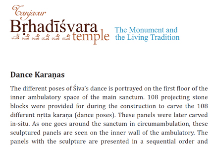 Description of Dance Karanas