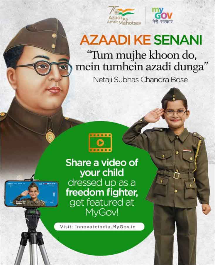 Azadi Ke Senani : Dress up like your favorite freedom fighter and get featured.