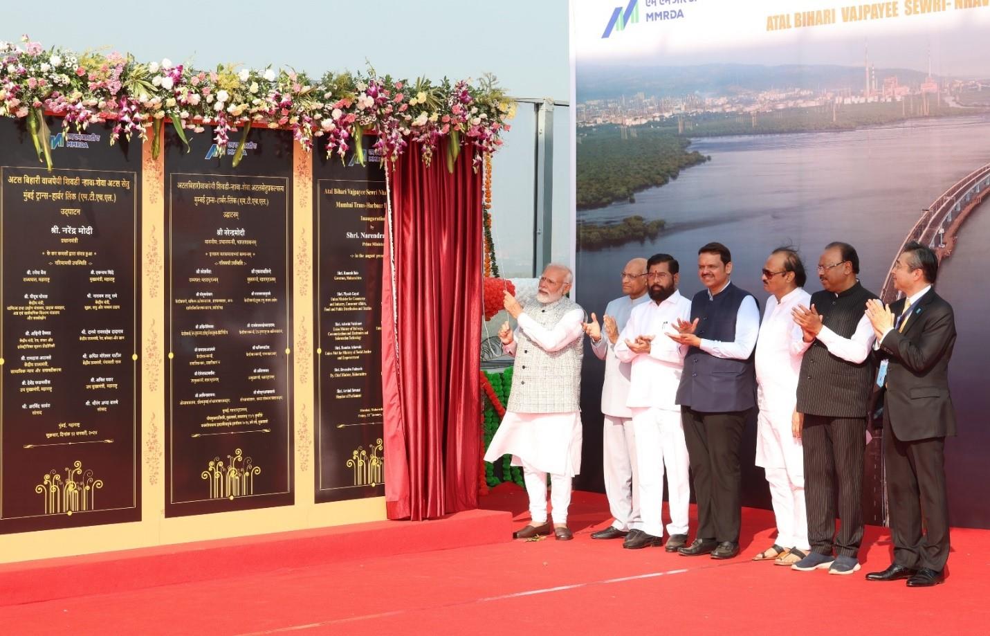 Prime Minister Narendra Modi inaugurates ATAL Setu in Mumbai, India